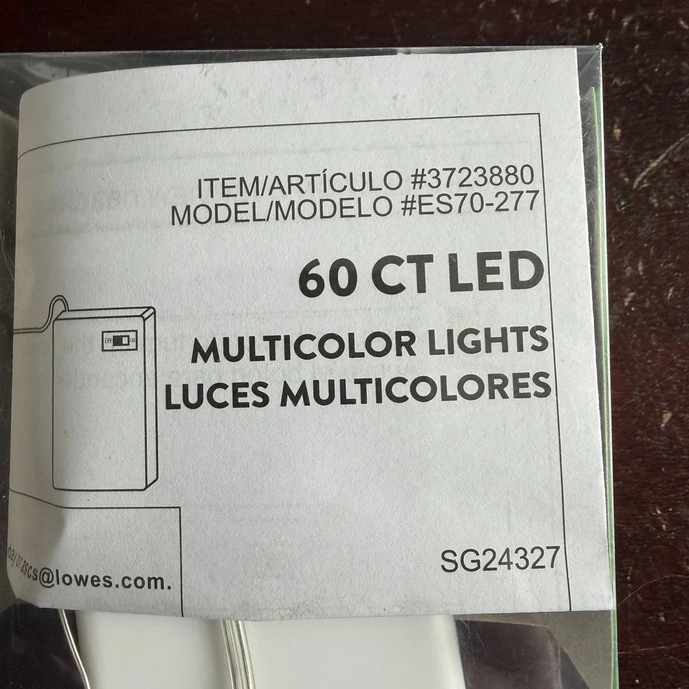 20-foot Holiday Living 60 Count Multicolor Christmas LED Battery Operated Lights